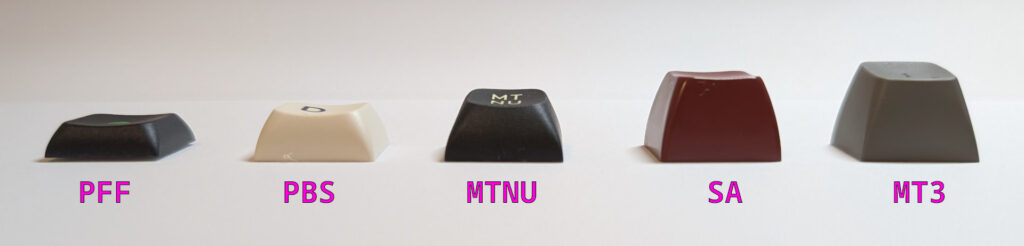 Flach, aber mit Gefühl: PFF bringt Ergonomie in Low-Profile-Keycaps PFF Profil im Vergleich Low Profile Tastatur Keycaps